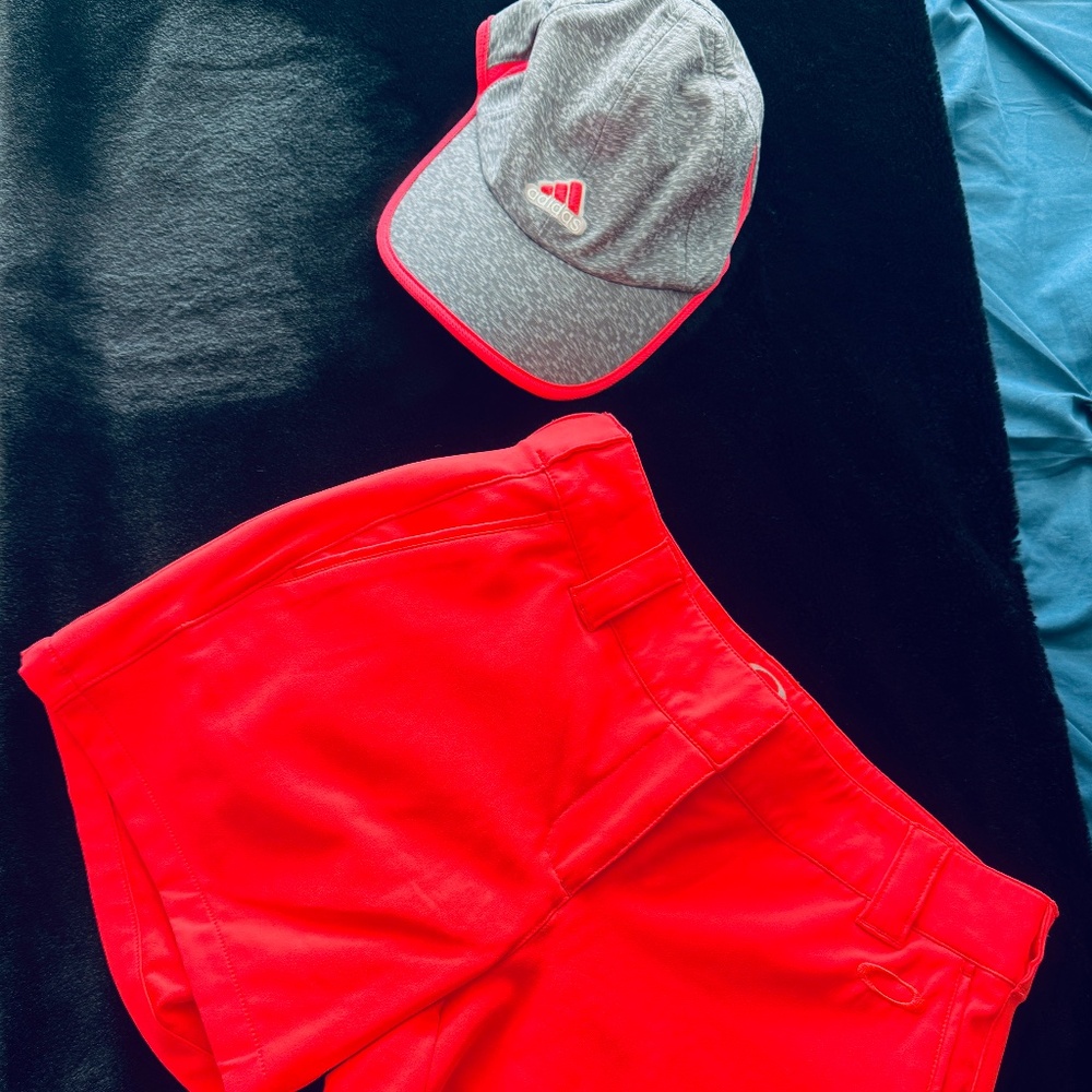 Oakley women’s Golf shorts and Adidas golf cap